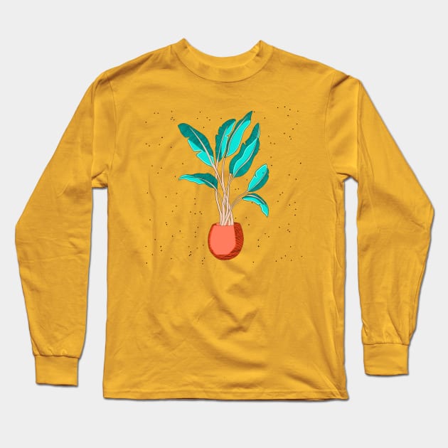 Plant Pot Long Sleeve T-Shirt by RoeArtwork